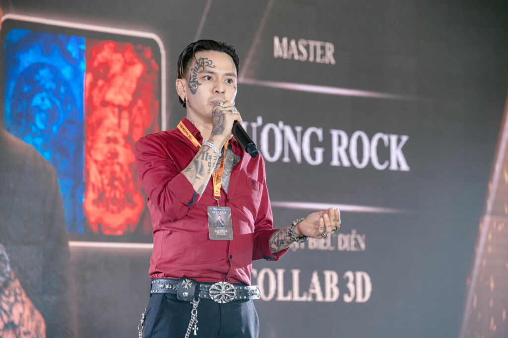 speaker phuong rock buoc dot pha voi ky thuat collab 3d tai the masters beauty of vietnam 2024