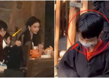 Bọt Biển Nhỏ lộ ảnh chính diện, chiều cao vượt eo Angelababy, có nét quyến rũ giống Huỳnh Hiểu Minh