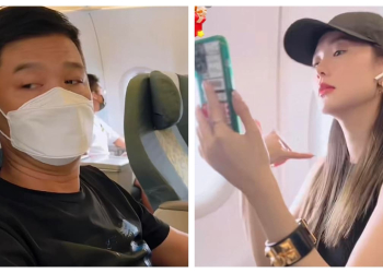 Minh Hằng khoe cảnh ‘quậy đục nước’ trên máy bay và đây là phản ứng ông xã doanh nhân