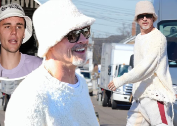 Brad Pitt ‘học đòi’ theo phong cách thời trang của Justin Bieber