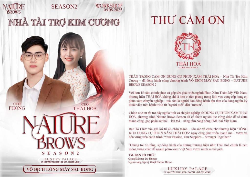 thai hoa supply nha tai tro kim cuong dong hanh cung cac nghe si tai nature brows season 2 2